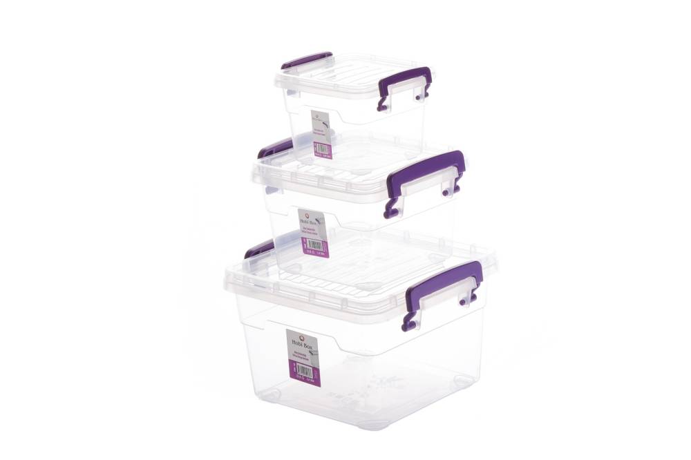 3 LÜ DİKEY SAKLAMA KABI SETİ 0,55-1,2-2,4